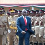 president william ruto inspects a guard of honour during the administration police pass out parade in nairobi